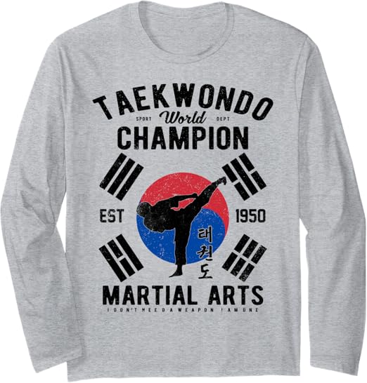 Taekwondo martial arts tae kwon taekwondo Manga Larga Amazon.es Moda